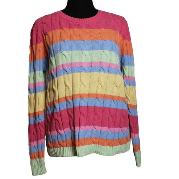 Appleseeds PL Crewneck‎ Sweater Pastel Stripe - Picture 1 of 7